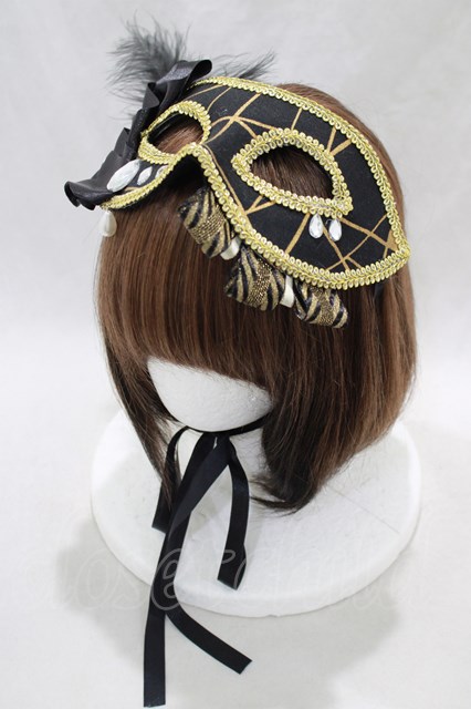 ATELIER　Ruby / Mask Headdress 黒 H-24-12-08-005-EL-ZA-KB-ZH