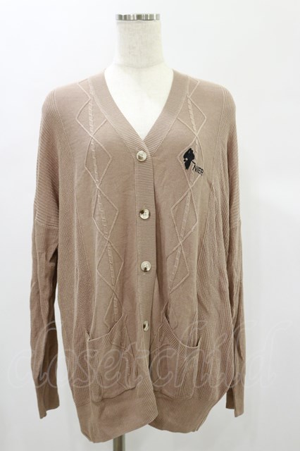 NieR Clothing / MILK COCOA KNIT CARDIGAN ブラウンベージュ H-24-12-16-023-PU-TO-KB-ZH