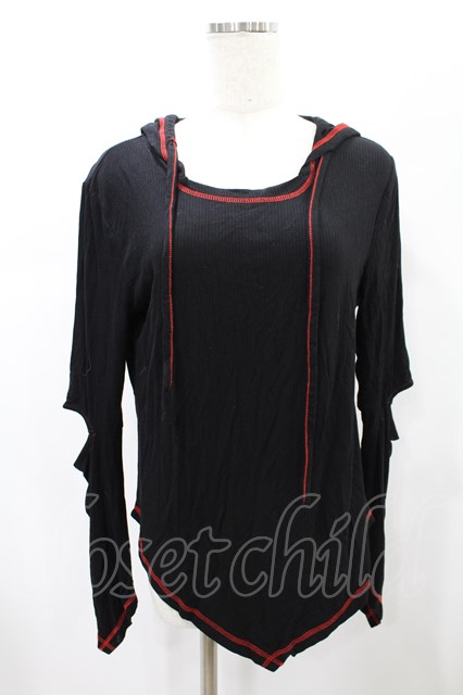 KILL STAR / AVATAR HOOD TOP M ブラック H-25-01-02-2040-SL-TO-KB-ZH