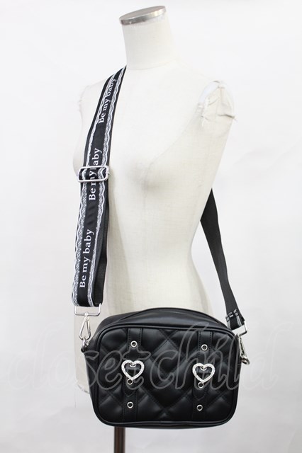 Ank Rouge / ロゴプリントショルダーBag ブラック H-25-01-07-1034-CA-BG-NS-ZH