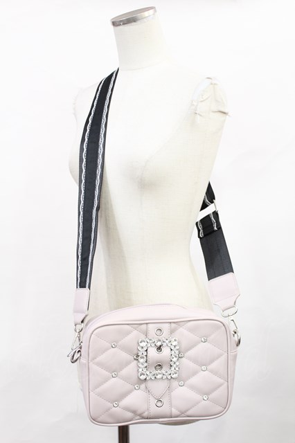 Ank Rouge / ビジューキルティングショルダーBag ピンク H-25-01-07-1033-CA-BG-NS-ZH