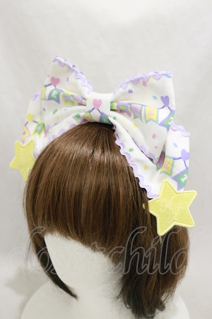 Angelic Pretty / Happy Garlandカチューシャ シロ H-25-01-07-015-AP-AC-NS-ZH