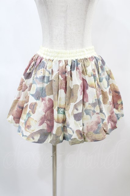 Candy Stripper / TEDDY SKIRT アイボリー H-25-01-18-1032-PU-SK-KB-ZH