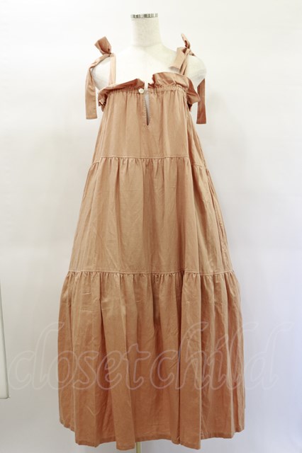 Katie / COVEN tiered dress オレンジベージュ H-25-01-20-1044-LO-OP-KB-ZH