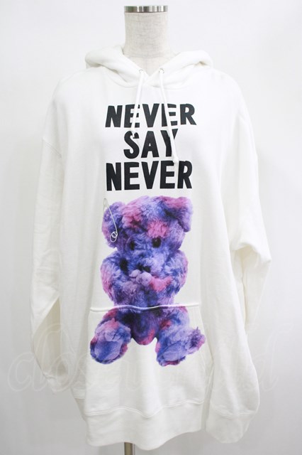 MILKBOY / NEVER SAY NEVER HOODIE ホワイト H-25-01-21-1070-MB-TO-KB-ZH