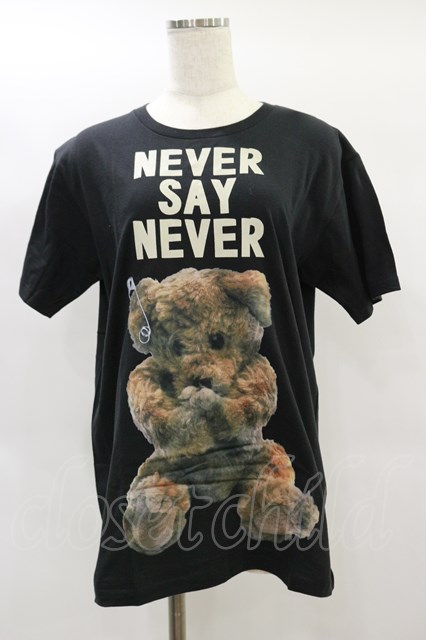 MILKBOY / NEVER SAY NEVER TEE S ブラック H-25-01-21-065-MB-TO-KB-ZT089