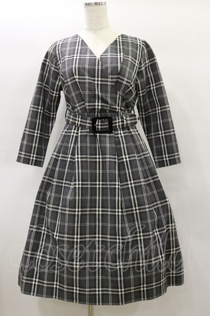 MILK / Lunaワンピース モノトーンtartan H-25-01-22-049-ML-OP-KB-ZH