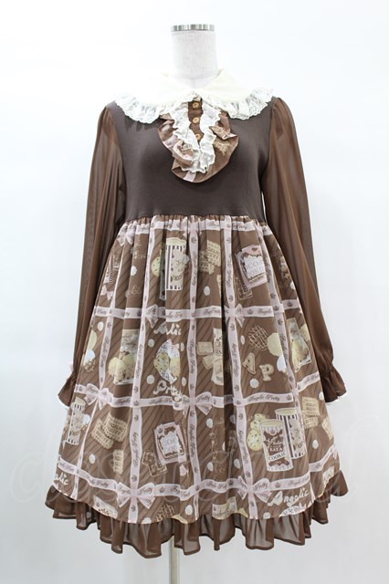 Angelic Pretty / Cream Cookie Collectionカットワンピース Free ブラウン H-25-03-11-1023-AP-OP-NS-ZH