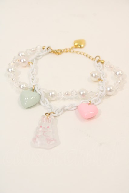 Angelic Pretty / Gummy Bunnyブレスレット 白 I-24-07-28-015-AP-AC-HD-ZI