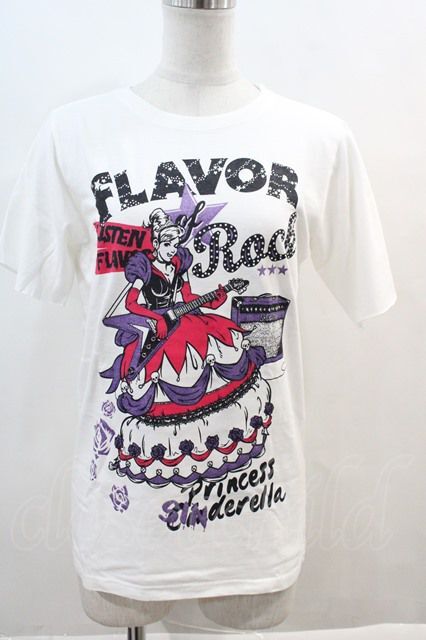 LISTEN FLAVOR / プリンセスROCK Tシャツ 白Ｘ黒Ｘ紫Ｘピンク I-24-08-06-033-PU-TO-HD-ZT0927