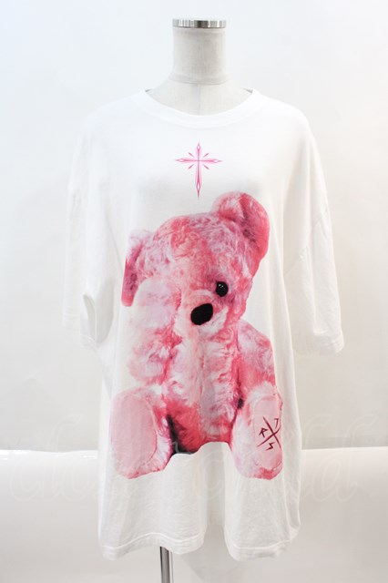 TRAVAS TOKYO / Furry bear Tee 白 I-24-09-22-034-PU-TO-HD-ZI