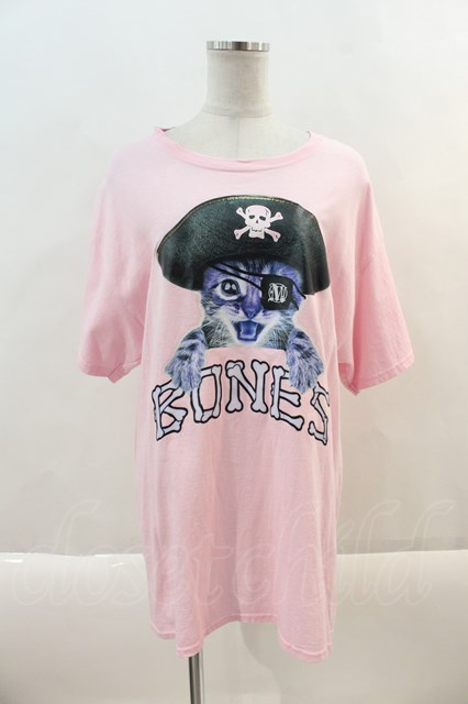 MILKBOY / CAT BONES TEE ピンク I-24-09-26-037-MB-TO-HD-ZI