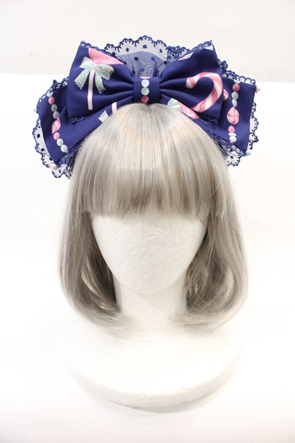 Angelic Pretty / Candy Ornamentカチューシャ ネイビー I-24-09-28-087-AP-AC-HD-ZI