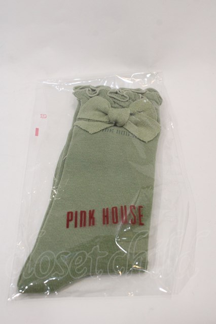 PINK HOUSE / ロゴリボンソックス カーキ I-24-10-29-115-LO-ZA-HD-ZI