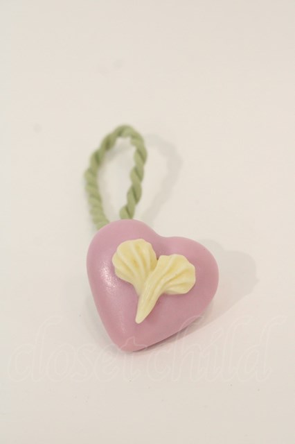 Q-pot. / HAT Heart on Heart Chocolat Hair Rubber Band パープル I-25-01-05-120-QP-AC-HD-ZI