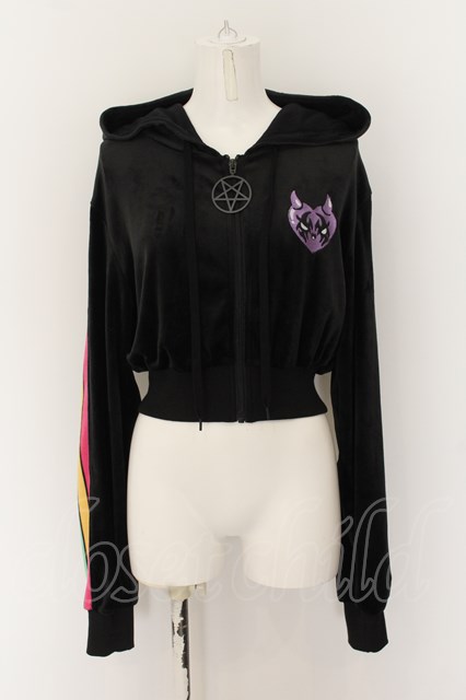 KILL STAR / COVEN CHILL VELOUR HOODIE S ブラック O-24-06-08-1061-SL-TO-IG-OS