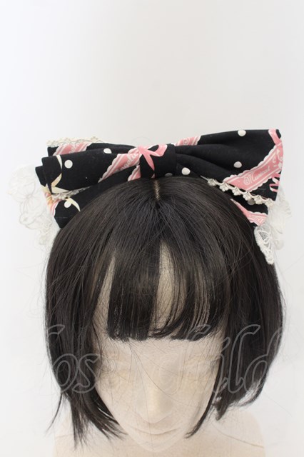 Angelic Pretty / MELODY TOYSジャンパースカートSetのカチューシャ クロ O-24-07-08-039-AP-AC-OW-OS