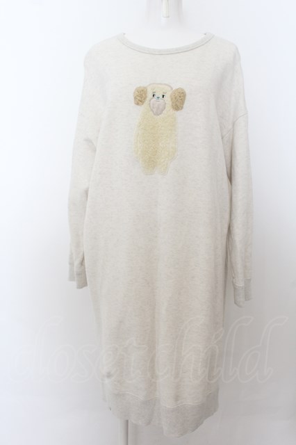 Franche Lippee / ワッペンスウェットワンピース M グレー O-24-07-23-007-LO-OP-IG-OS