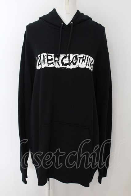 NieR Clothing / NIER FRONT LOGO HOODIE 2XL ブラック O-24-07-29-1048-PU-TO-IG-OS