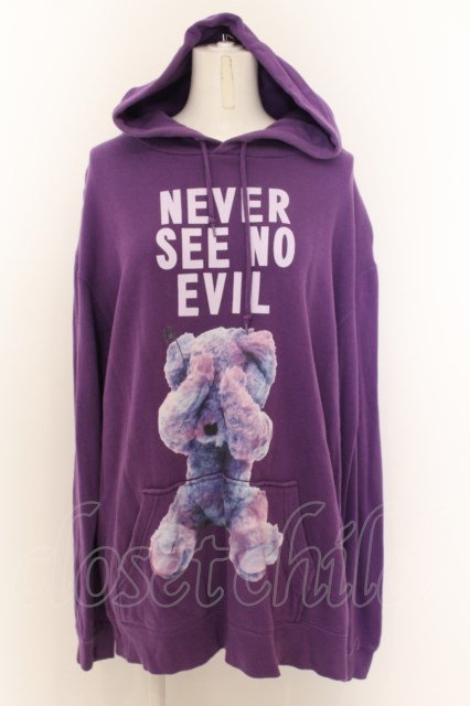 MILKBOY / NEVER SEE NO EVIL HOODIE パープル O-24-07-31-2004-MB-TO-OW-OS
