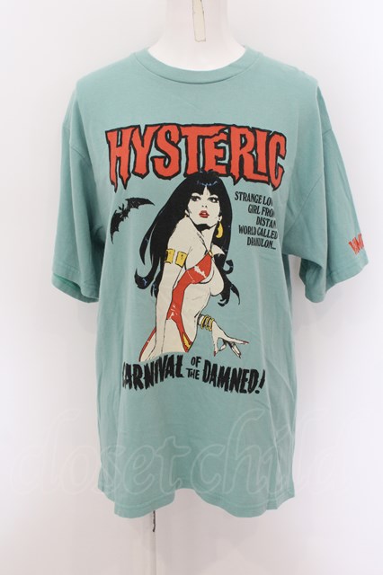 HYSTERIC GLAMOUR / VAMPIRELLA/CARNIVAL OF THE DAMNED Tシャツ M グリーン O-24-09-07-025-PU-TO-OW-OS