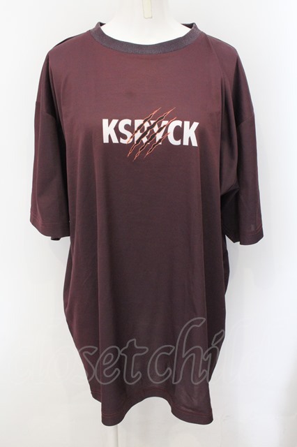 KRY CLOTHING / 「K0332T」Tシャツ 濃小豆色 O-24-11-29-059-EL-TO-OW-OS