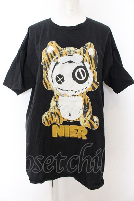 NieR Clothing / NieRちゃんptTシャツ XL 虎NieRちゃん（ブラック） O-24-12-31-1044-PU-TO-OW-OS