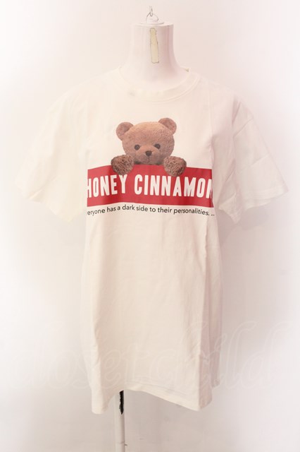 Honey Cinnamon / くまptTシャツ F シロ O-25-01-25-062-LO-TO-OW-OS