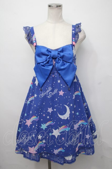 Angelic Pretty / Dream Skyジャンパースカート アオ S-24-07-31-072-AP-OP-AS-ZS