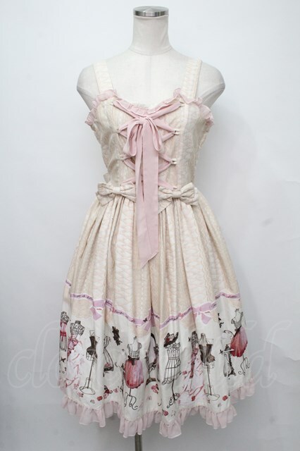 metamorphose / Lace up dollあみあげジャンパースカート&ヘッドドレス オフ S-24-07-31-081-ME-OP-AS-ZS