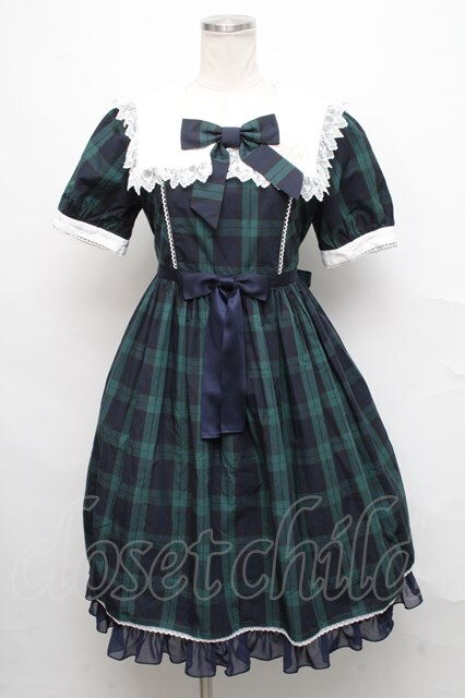 Angelic Pretty / Campusワンピース グリーン S-24-09-05-060-AP-OP-AS-ZS