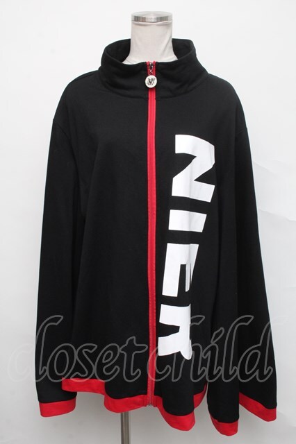 NieR Clothing / BIG SILHOUETTE ZIP OUTER 黒ｘ赤 S-24-09-25-028-PU-TO-HR-ZS