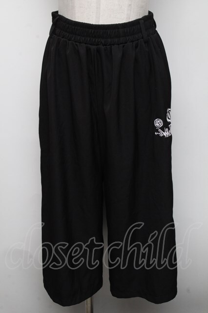 NieR Clothing / サイドzipハーフパンツ 黒 S-24-10-24-069-PU-PA-HR-ZS