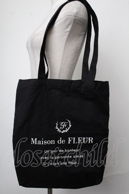 Maison de FLEUR / トートバッグ 黒 S-25-01-28-024-LO-BG-HR-ZS