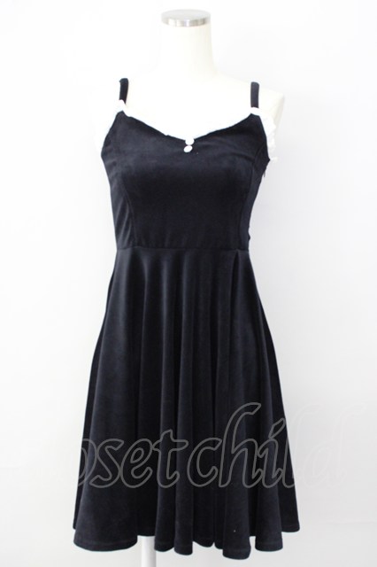 Katie / SWEET ROMANCE camisole one-piece 黒 T-25-02-01-022-LO-OP-SZ-ZT