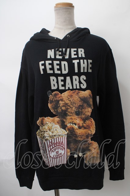 MILKBOY / NEVER FEED BEAR HOODY M ブラック Y-24-05-06-112-MB-TO-SZ-ZY