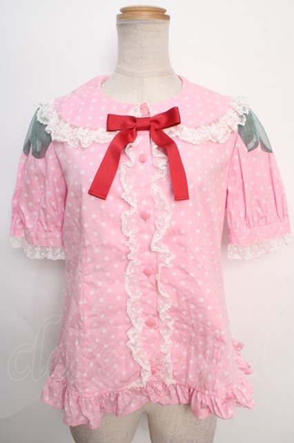 Angelic Pretty / Strawberryブラウス ピンク Y-24-05-18-037-AP-BL-SZ-ZY