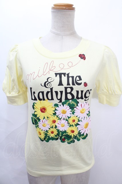 MILK / Lady Bug パフ Tee イエロー Y-24-08-04-098-ML-TO-SZ-ZI