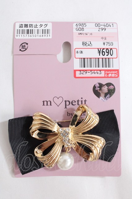 mpetit by misako / AMPLリボンブローチ 中金 Y-24-08-10-009-LO-ZA-SZ-ZY