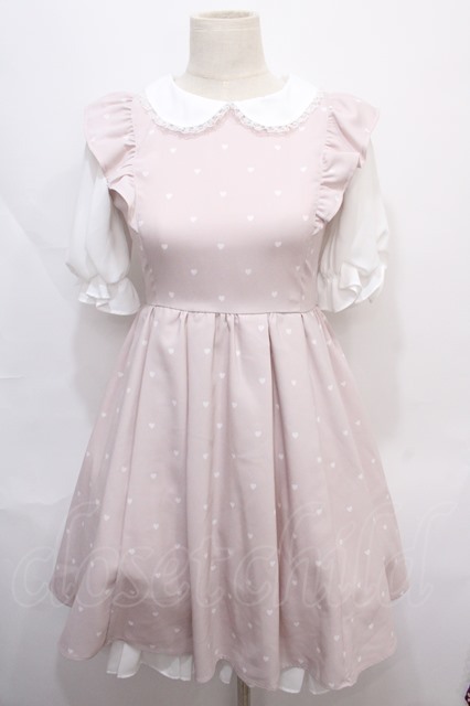 mille fille closet by LODISPOTTO / Heart Dollyワンピース M ピンク Y-24-08-22-086-LO-OP-SZ-ZY