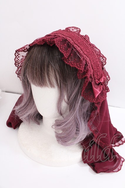 Angelic Pretty / Holy Rosaryヘッドドレス ワイン Y-24-09-18-029-AP-AC-SZ-ZY