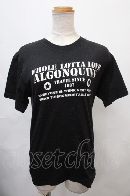 ALGONQUINS / プリントTシャツ 黒 Y-24-09-21-045-AL-TO-SZ-ZY