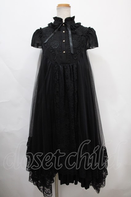 MRcorset / EMBROIDERY ANGEL WING DRESS ブラック Y-24-10-01-083-LO-OP-SZ-ZY