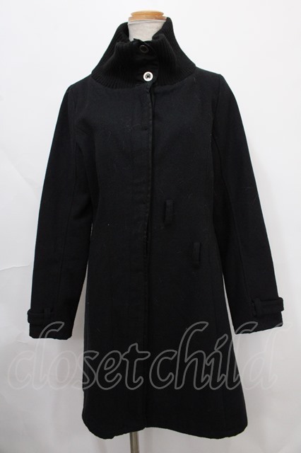 NAOTO SEVEN / COATリブハイネックコート 黒 Y-24-10-01-117-HN-CO-AS-ZY