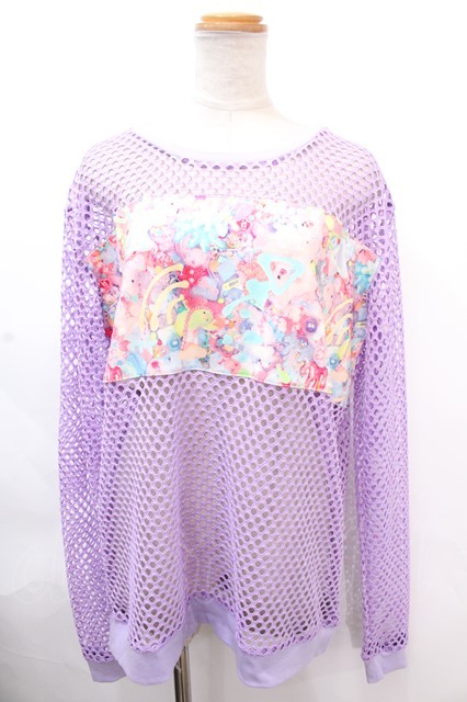 6％DOKIDOKI / Mesh Top/Connect to the Second Summer of Love ラベンダー Y-24-11-30-038-LO-TO-SZ-ZY