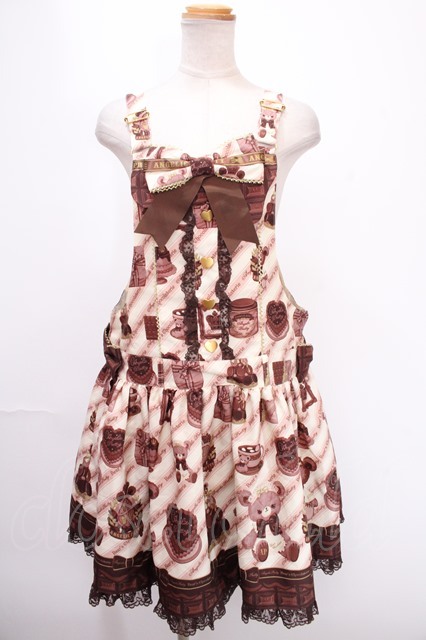 Angelic Pretty / Bear’s Chocolaterieサロペット Y-24-12-25-042-AP-OP-SZ-ZY