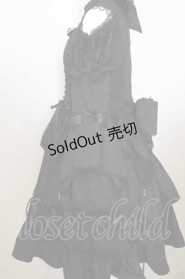 Cosplay Black Square Neck Gothic Lolita Dress