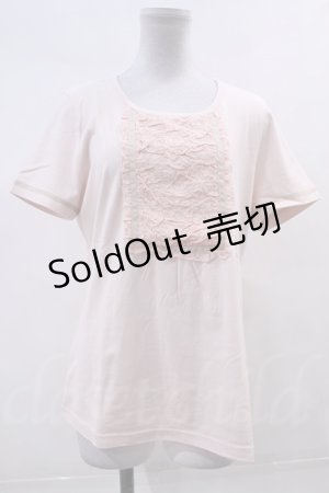 画像: PINK HOUSE  / フロント刺繍フリルTシャツ I-23-7-9-67-LO-TO-HD-ZT267