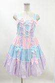 画像1: Angelic Pretty  / ギンガム配色肩リボンジャンパースカート H-23-08-17-4005h-1-OP-AP-L-NS-ZH-R (1)