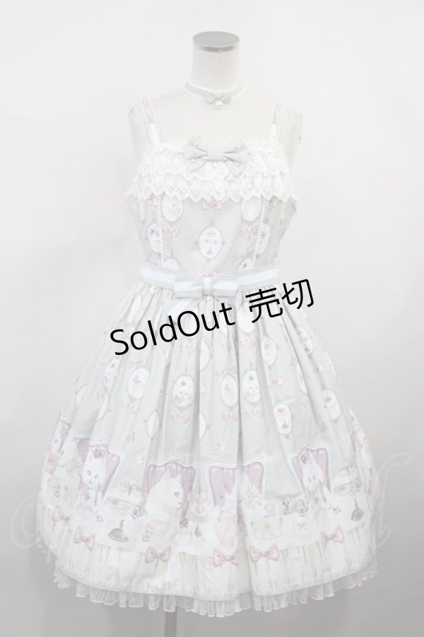 Angelic Pretty / 猫のお茶会ジャンパースカートSet H-23-10-28-027-AP-OP-NS-ZH - closet  child オンラインショップ